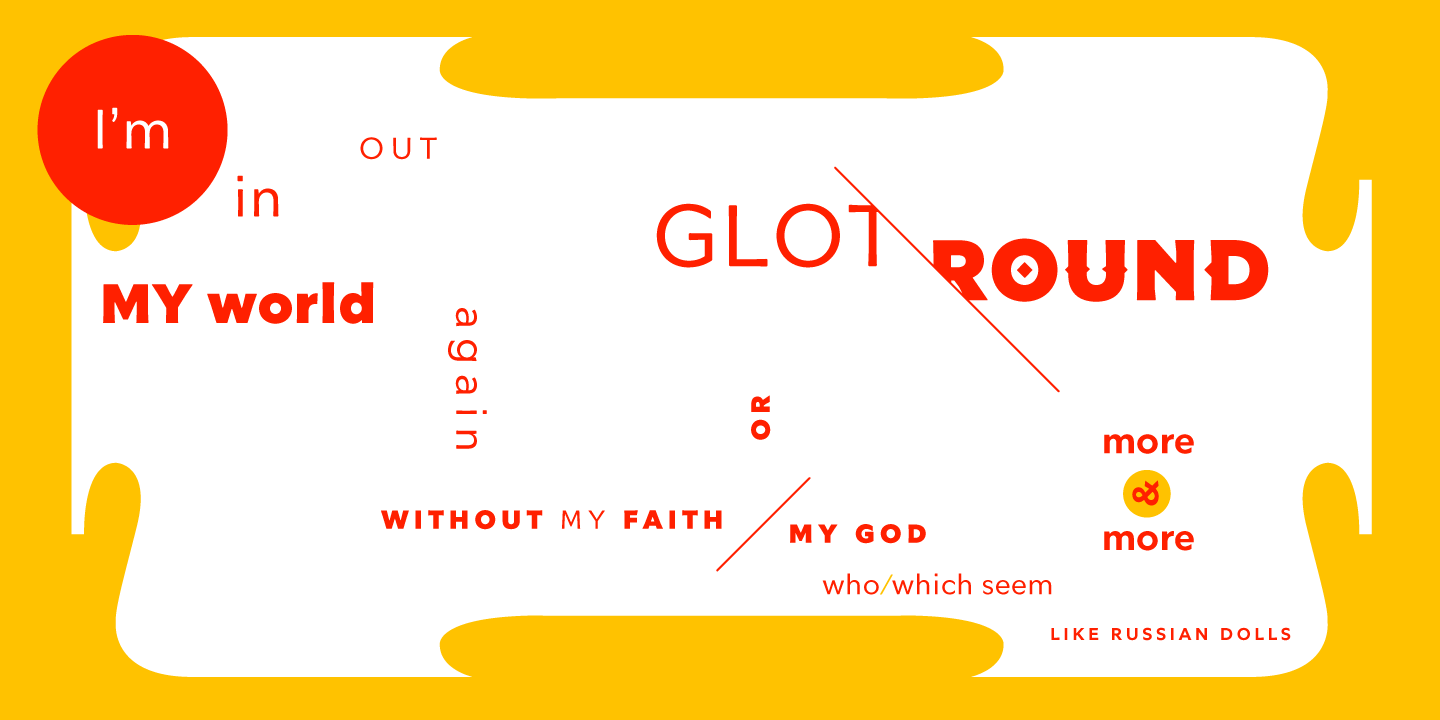 Beispiel einer Glot Round Regular-Schriftart